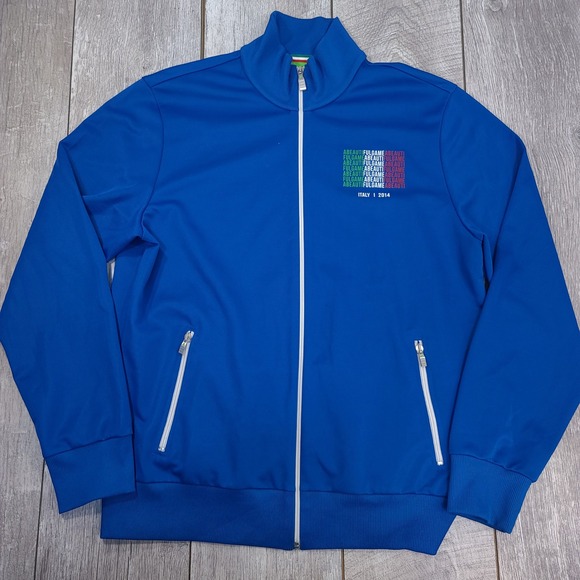 Hugo Boss Other - Hugo Boss Track Jacket Mens XL Blue Italy 2014 Skaz Flag Full Zip Soccer Soccer